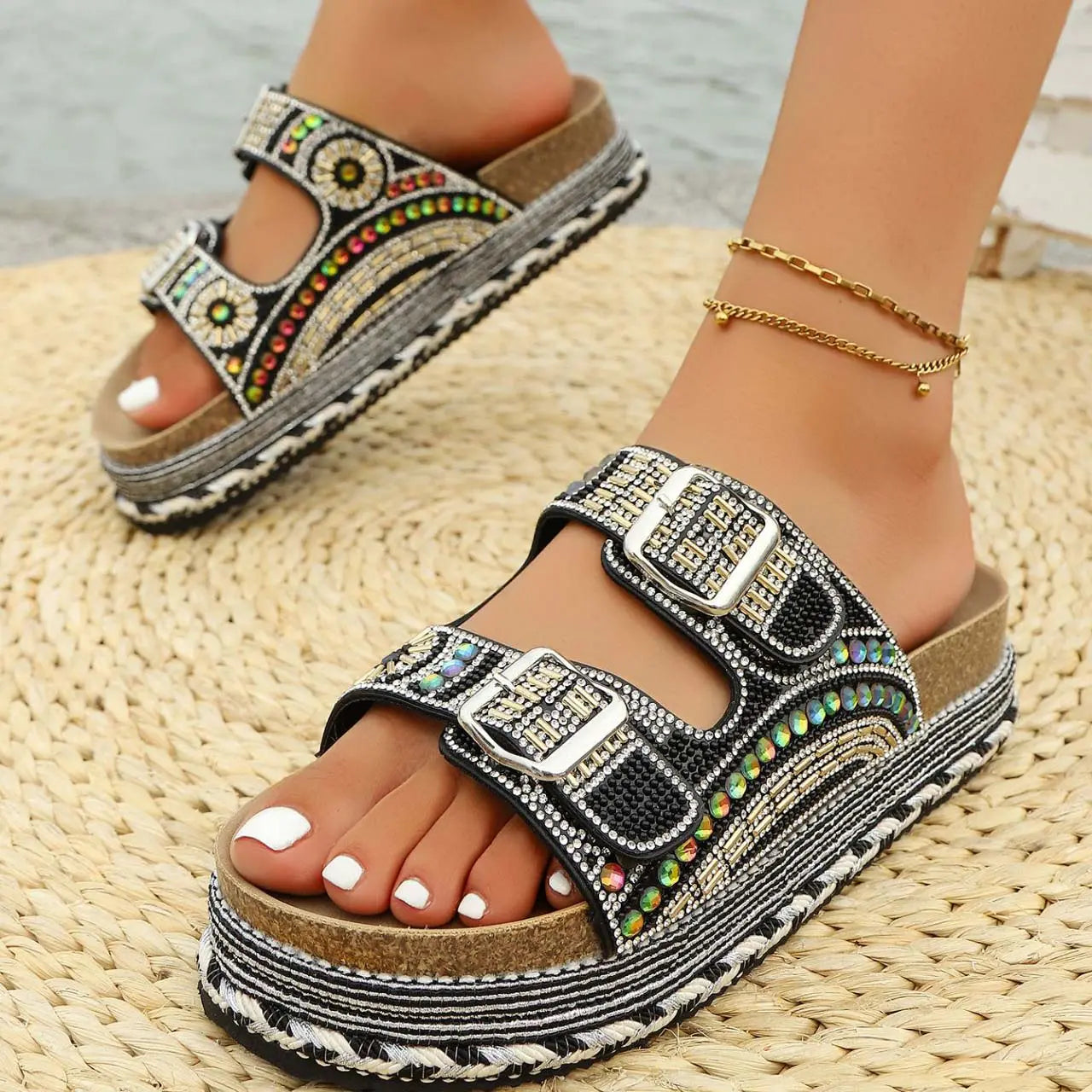 💕💕 Now On Sale 🔥 Casual Cork Slides for Women