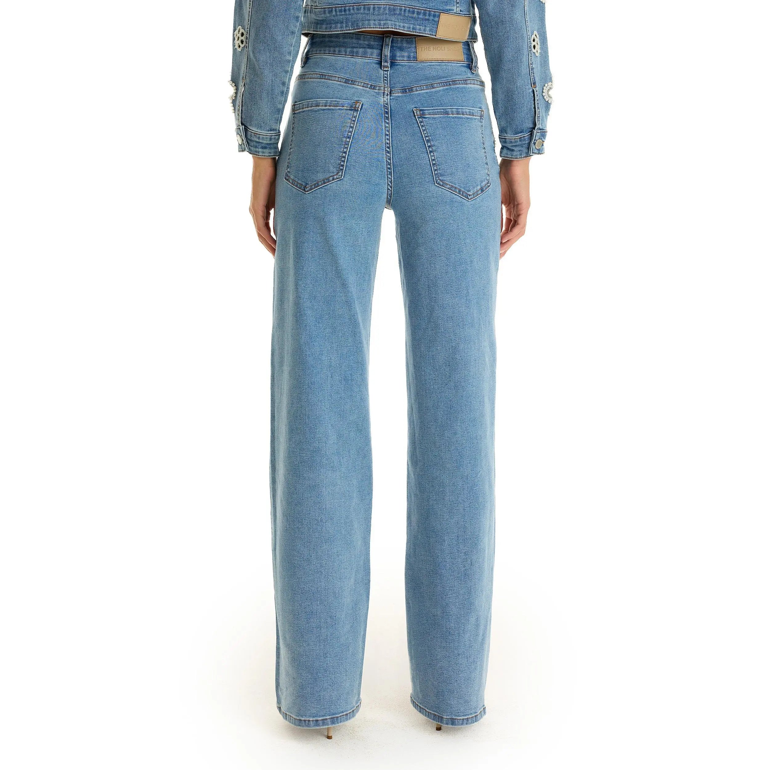 💕💕2026 Hot Sale Kaia Pearl High Rise Jean - Medium Blue