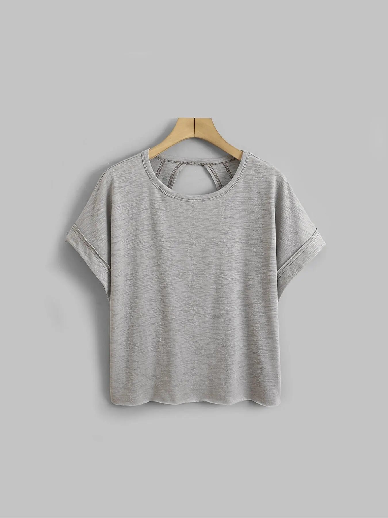 Last Day Save 49% ⏰🎉Women's Cut Out Batwing Sleeve Tee - Asymmetrical Hem