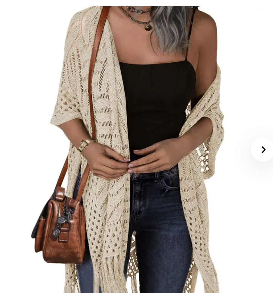 💕💕 Women's Tassel Hollow Crochet Cardigan  ON SALE 💐