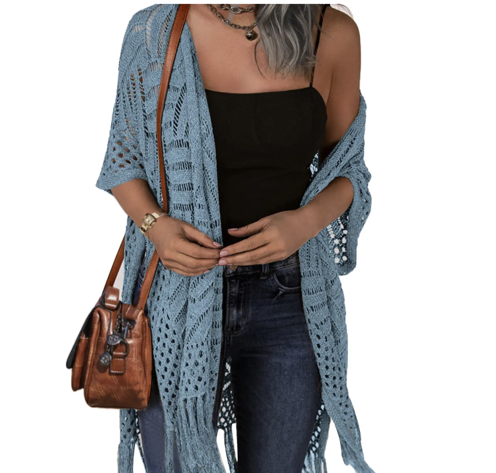 💕💕 Women's Tassel Hollow Crochet Cardigan  ON SALE 💐
