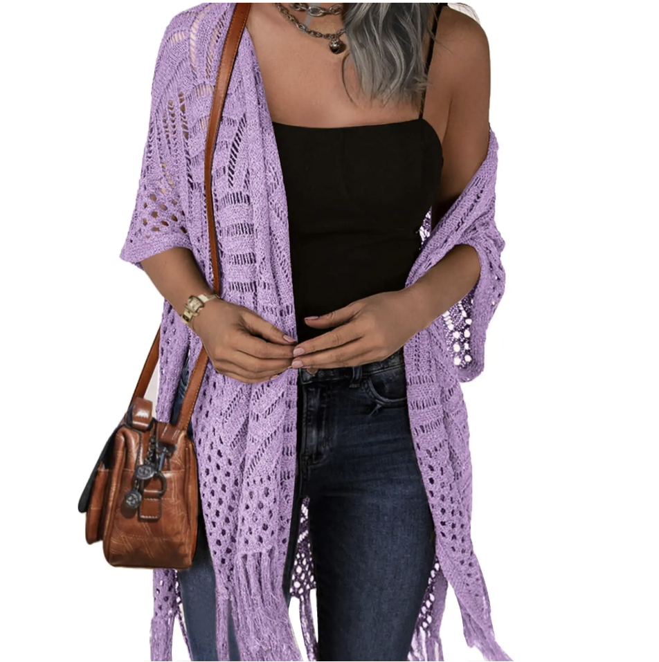 💕💕 Women's Tassel Hollow Crochet Cardigan  ON SALE 💐
