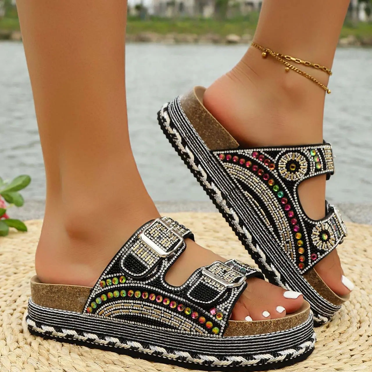 💕💕 Now On Sale 🔥 Casual Cork Slides for Women