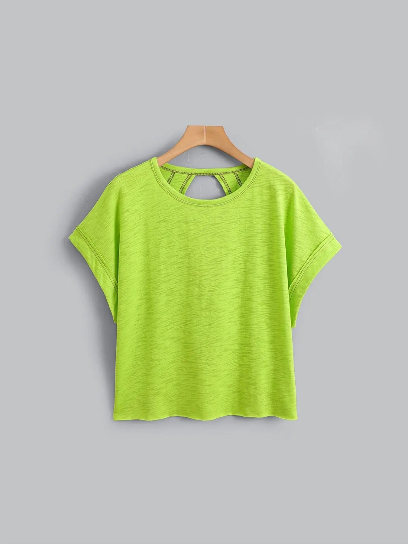 Last Day Save 49% ⏰🎉Women's Cut Out Batwing Sleeve Tee - Asymmetrical Hem