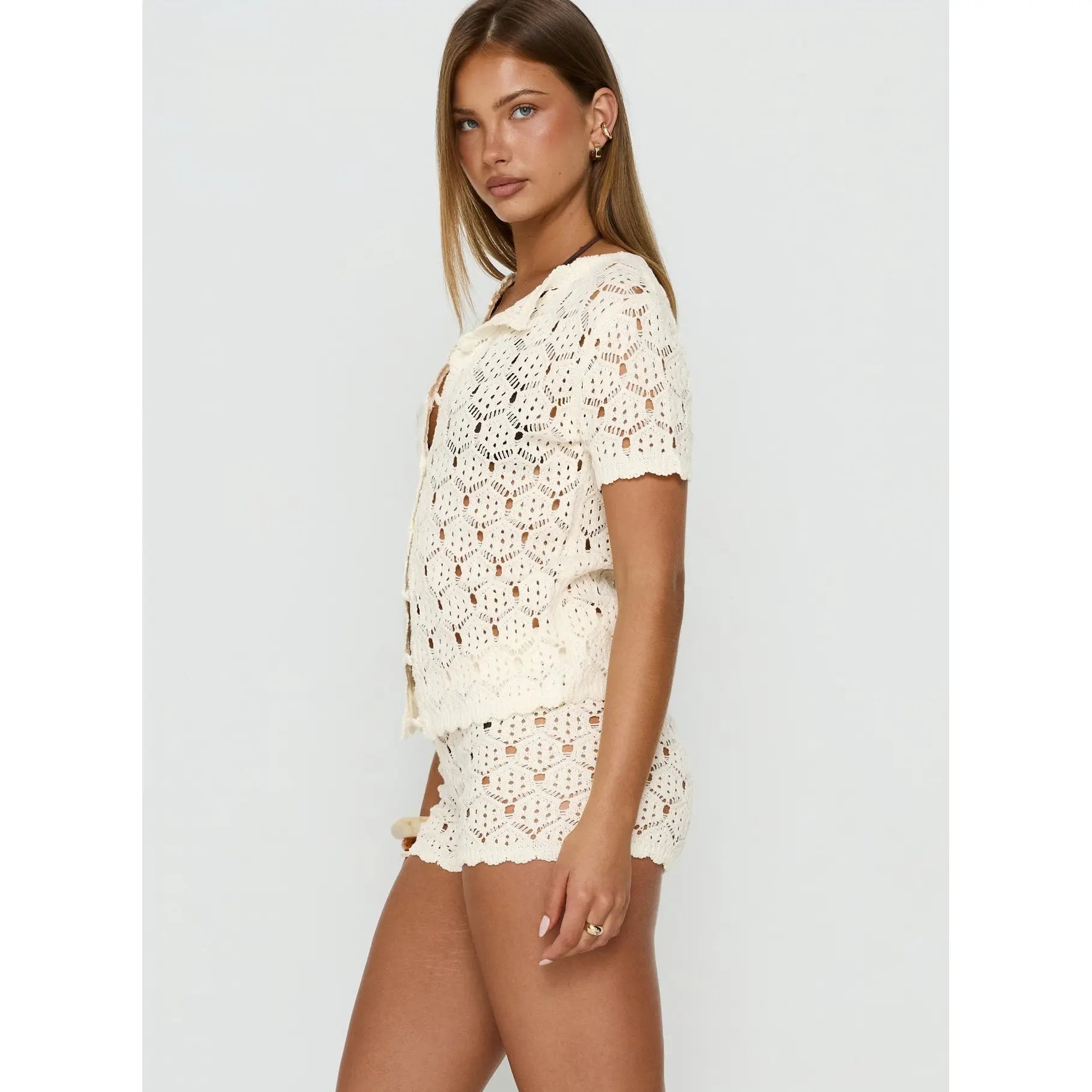 💕💕Sun Still Shines Crochet Set White - Stylish & Comfy