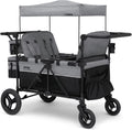 🎉High-end four-wheeled stroller with an adjustable push handle, removable sun canopy, and a fully flat folding feature（🎁Special Sale—Free Shipping）