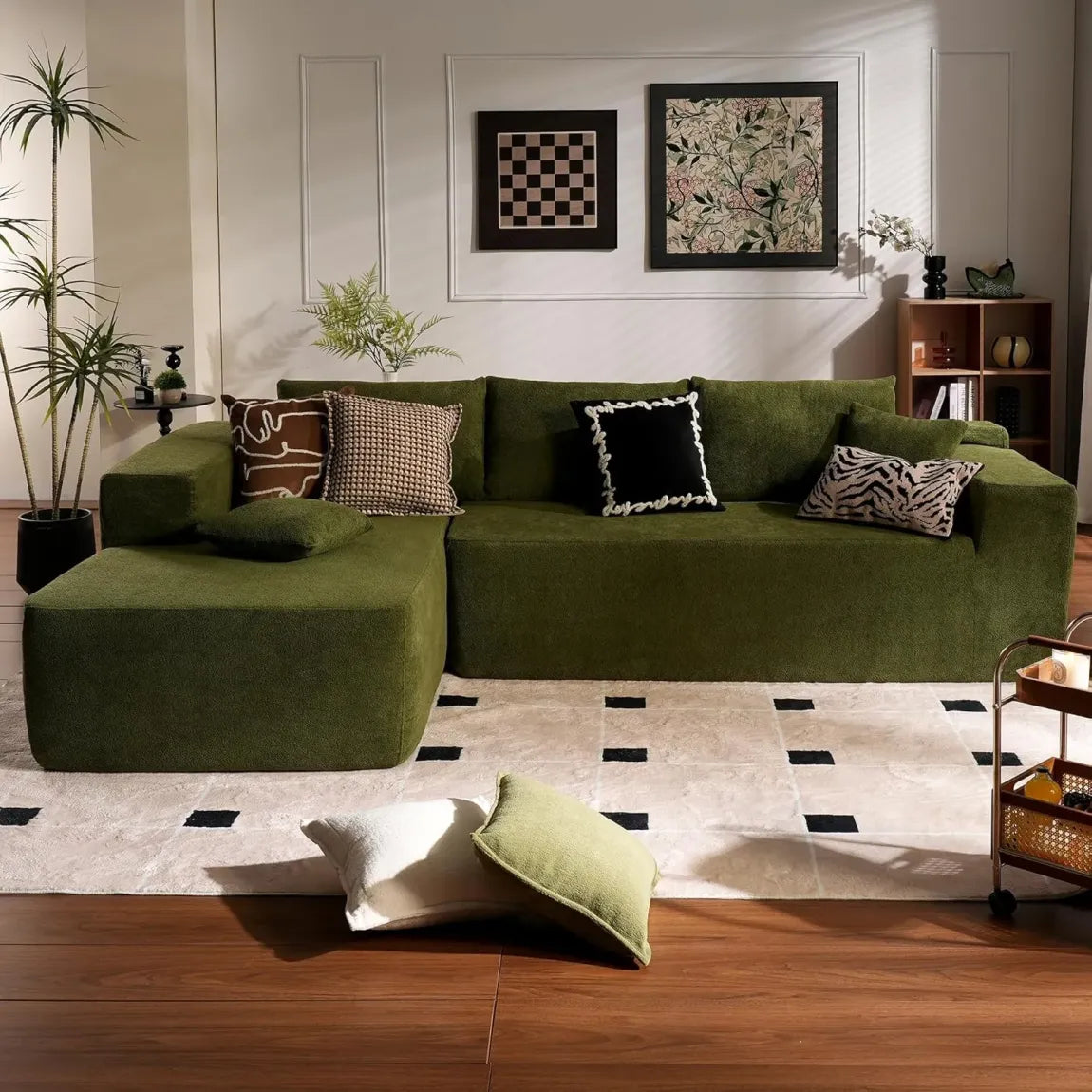 🎉Minimalist L-Shaped Upholstered Sofa（🎁Special Sale—Free Shipping）