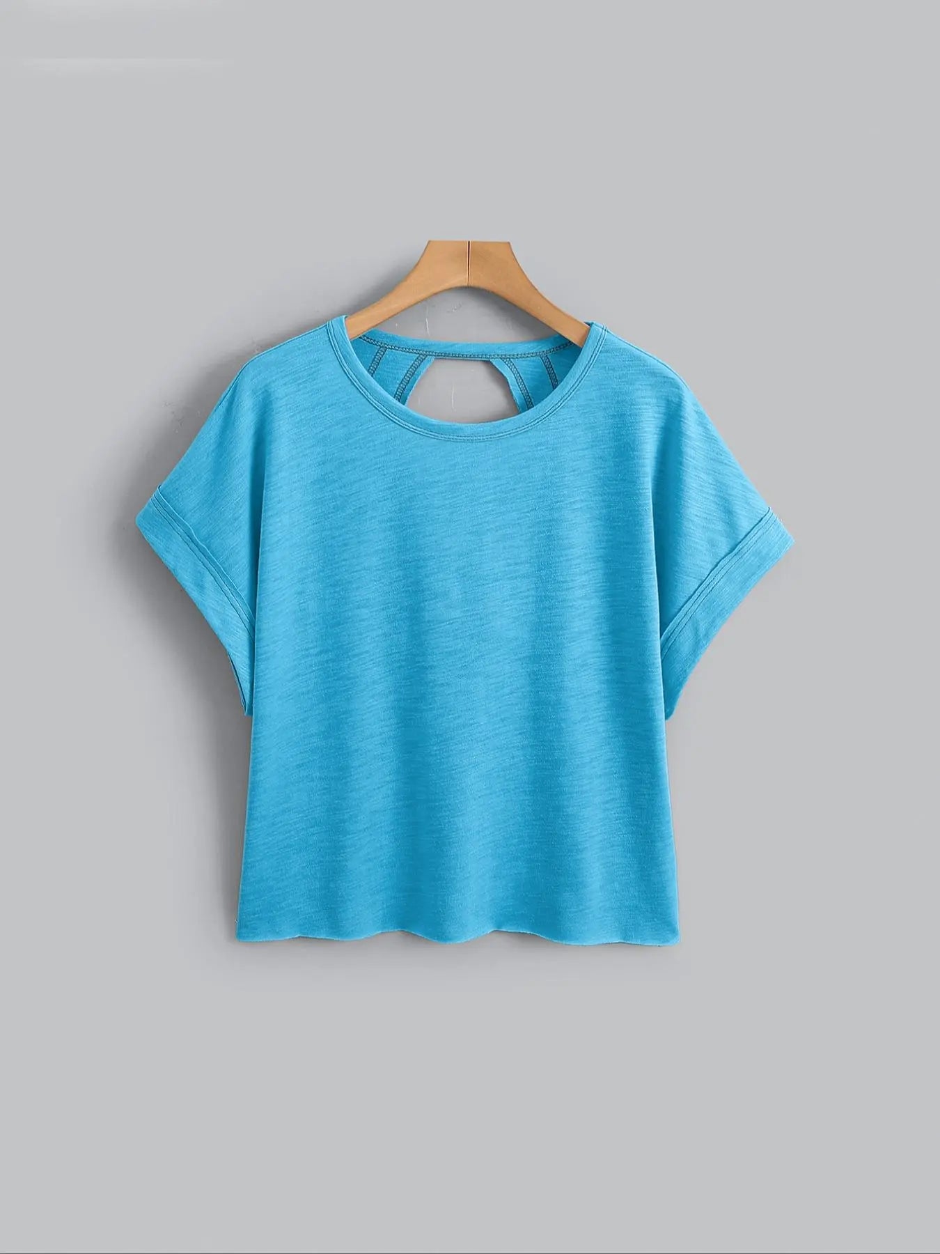 Last Day Save 49% ⏰🎉Women's Cut Out Batwing Sleeve Tee - Asymmetrical Hem