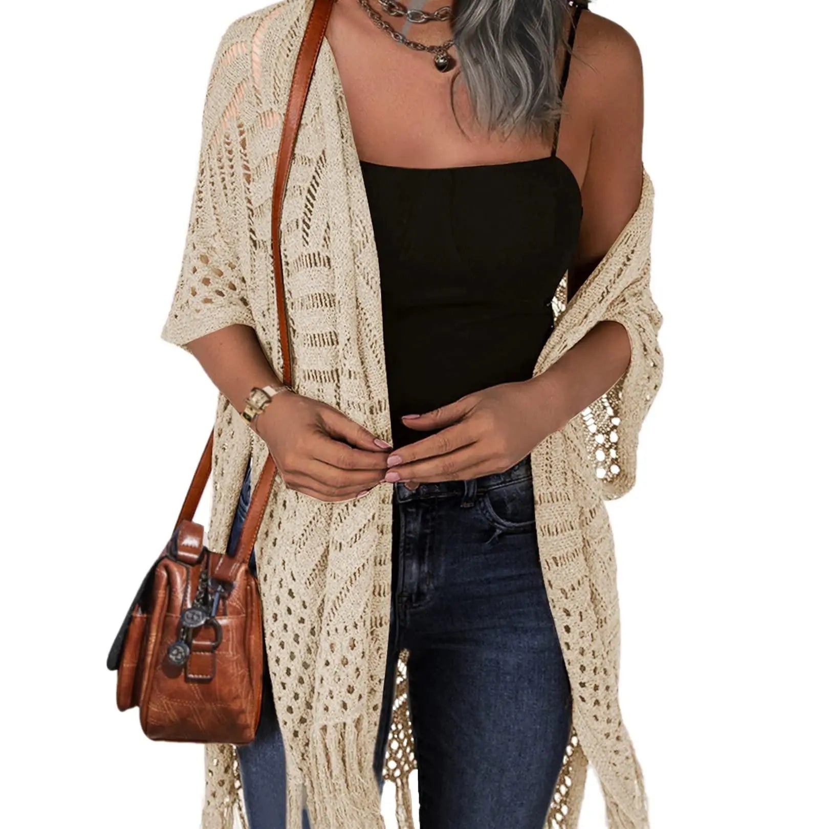 💕💕 Women's Tassel Hollow Crochet Cardigan  ON SALE 💐