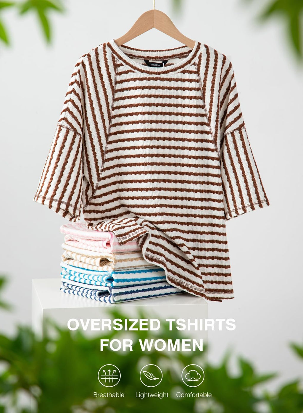 💕💕Womens Summer Tops Oversized Tshirts for Women Striped Color Block Short Sleeve T Shirts Crewneck Casual Tee Blouses