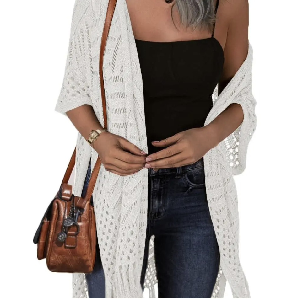 💕💕 Women's Tassel Hollow Crochet Cardigan  ON SALE 💐