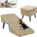 🎉2-in-1 Convertible Ottoman Dog Ramp & Step Stool — Solid Wood, Pet-Safe Design（🎁Special Sale—Free Shipping）