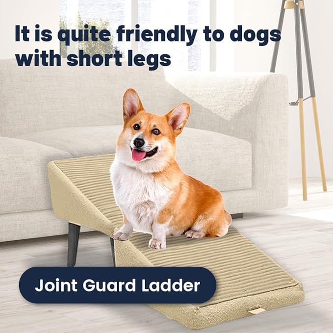🎉2-in-1 Convertible Ottoman Dog Ramp & Step Stool — Solid Wood, Pet-Safe Design（🎁Special Sale—Free Shipping）