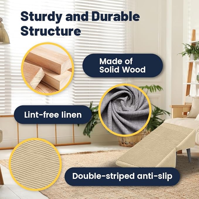🎉2-in-1 Convertible Ottoman Dog Ramp & Step Stool — Solid Wood, Pet-Safe Design（🎁Special Sale—Free Shipping）