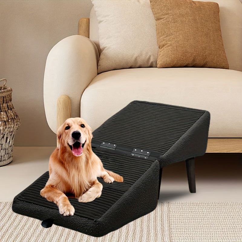 🎉2-in-1 Convertible Ottoman Dog Ramp & Step Stool — Solid Wood, Pet-Safe Design（🎁Special Sale—Free Shipping）