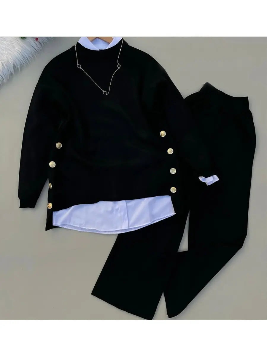 CLEARANCE SALE🔥 Women's Comfortable Pullover Sweater and Pants Two-piece Set