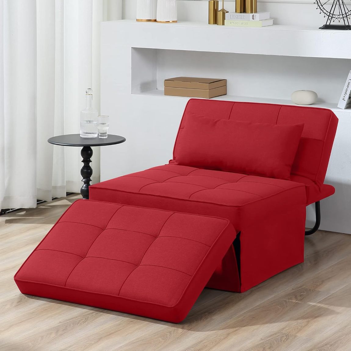 🎉4-in-1 Multifunctional Folding Stool, Breathable Linen Sofa Bed（🎁Special Sale—Free Shipping）