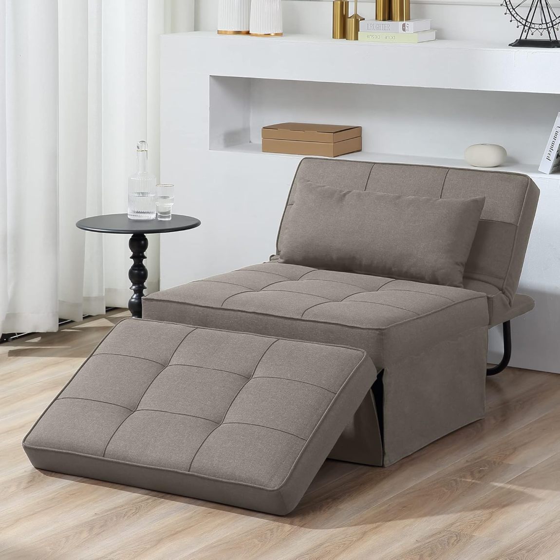 🎉4-in-1 Multifunctional Folding Stool, Breathable Linen Sofa Bed（🎁Special Sale—Free Shipping）