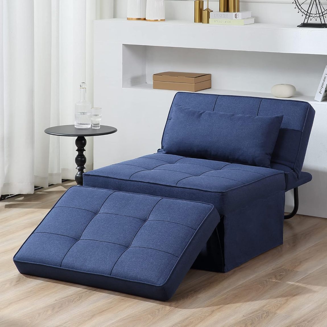 🎉4-in-1 Multifunctional Folding Stool, Breathable Linen Sofa Bed（🎁Special Sale—Free Shipping）