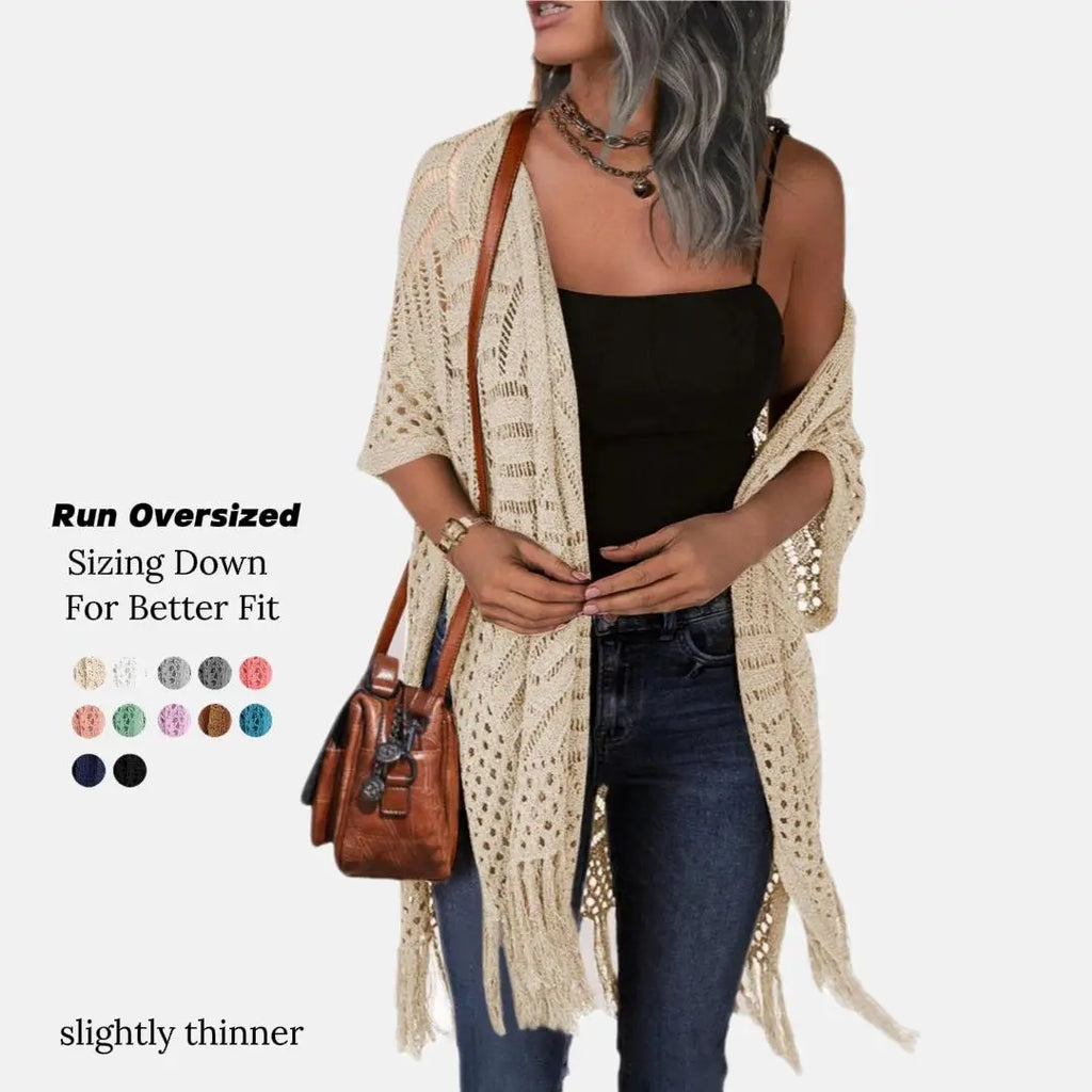 💕💕 Women's Tassel Hollow Crochet Cardigan  ON SALE 💐