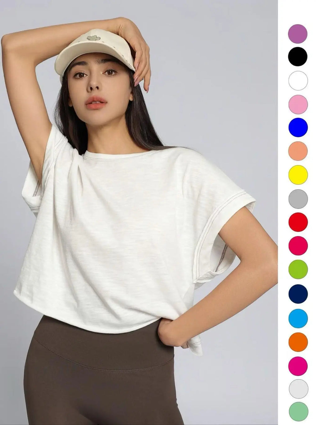 Last Day Save 49% ⏰🎉Women's Cut Out Batwing Sleeve Tee - Asymmetrical Hem