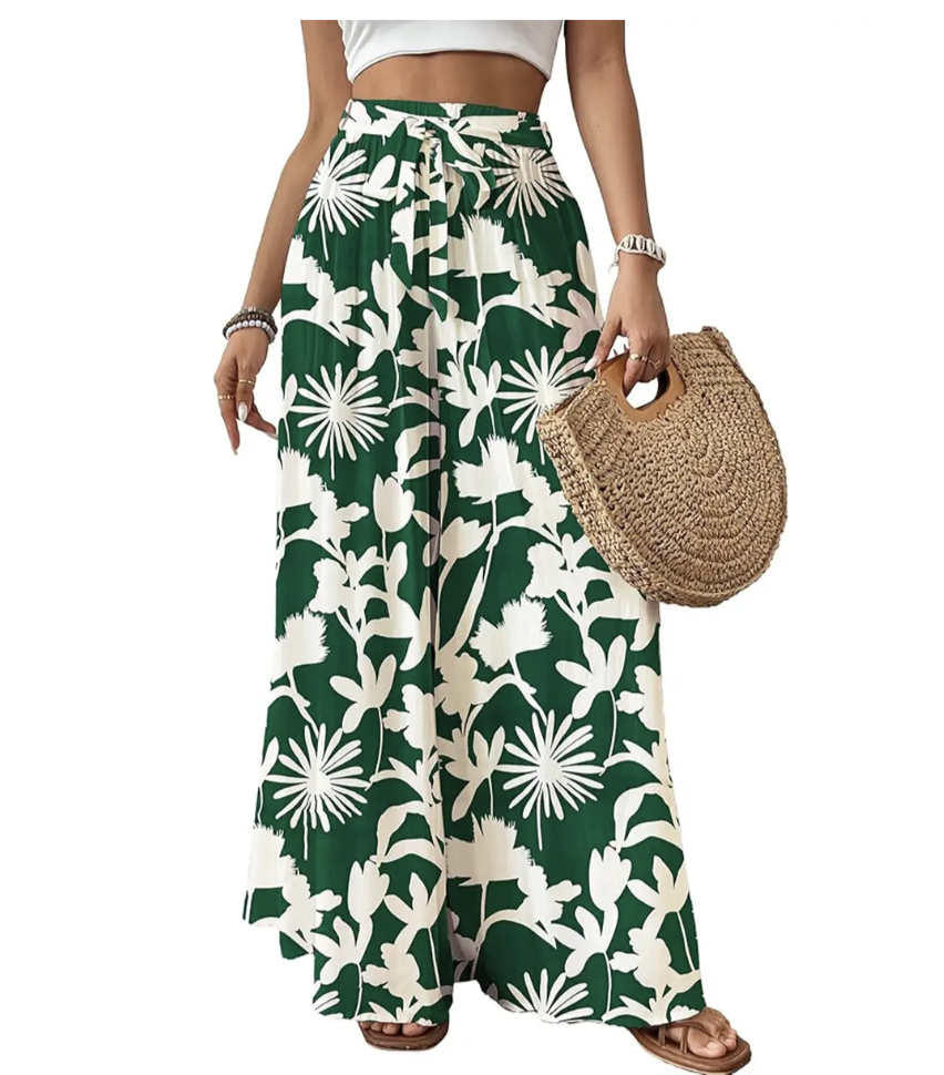 💕💕🌸 SALE Bsubseach Women's Floral Wide Leg Pants 🌸