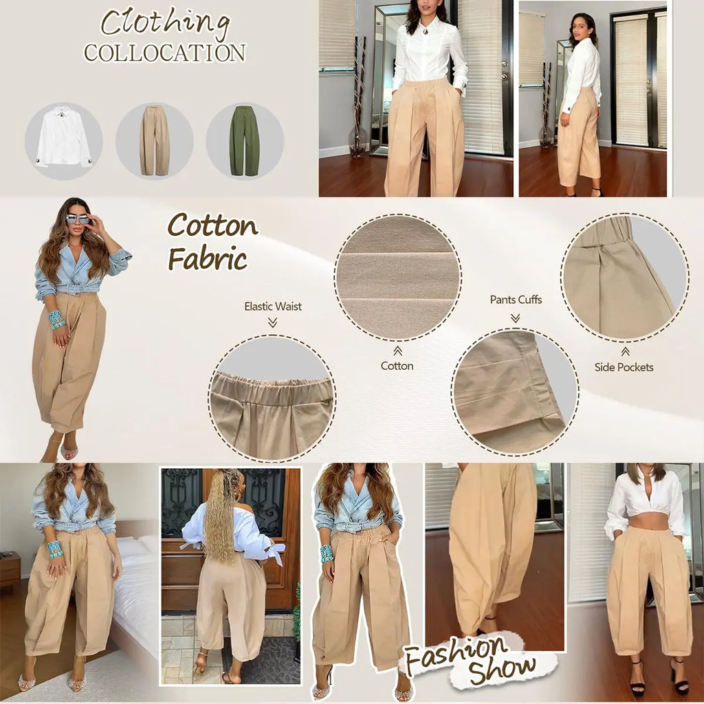 💕💕UOOZEE 100% Cotton Casual Lantern Pants  ON SALE 💰