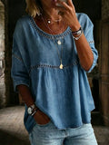 New Arrivals🔥 Women's Vintage Casual Loose Linen Blouse Shirt