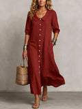 New Arrivals🔥 Women's Retro Peter Pan Collar Cotton Linen Dress