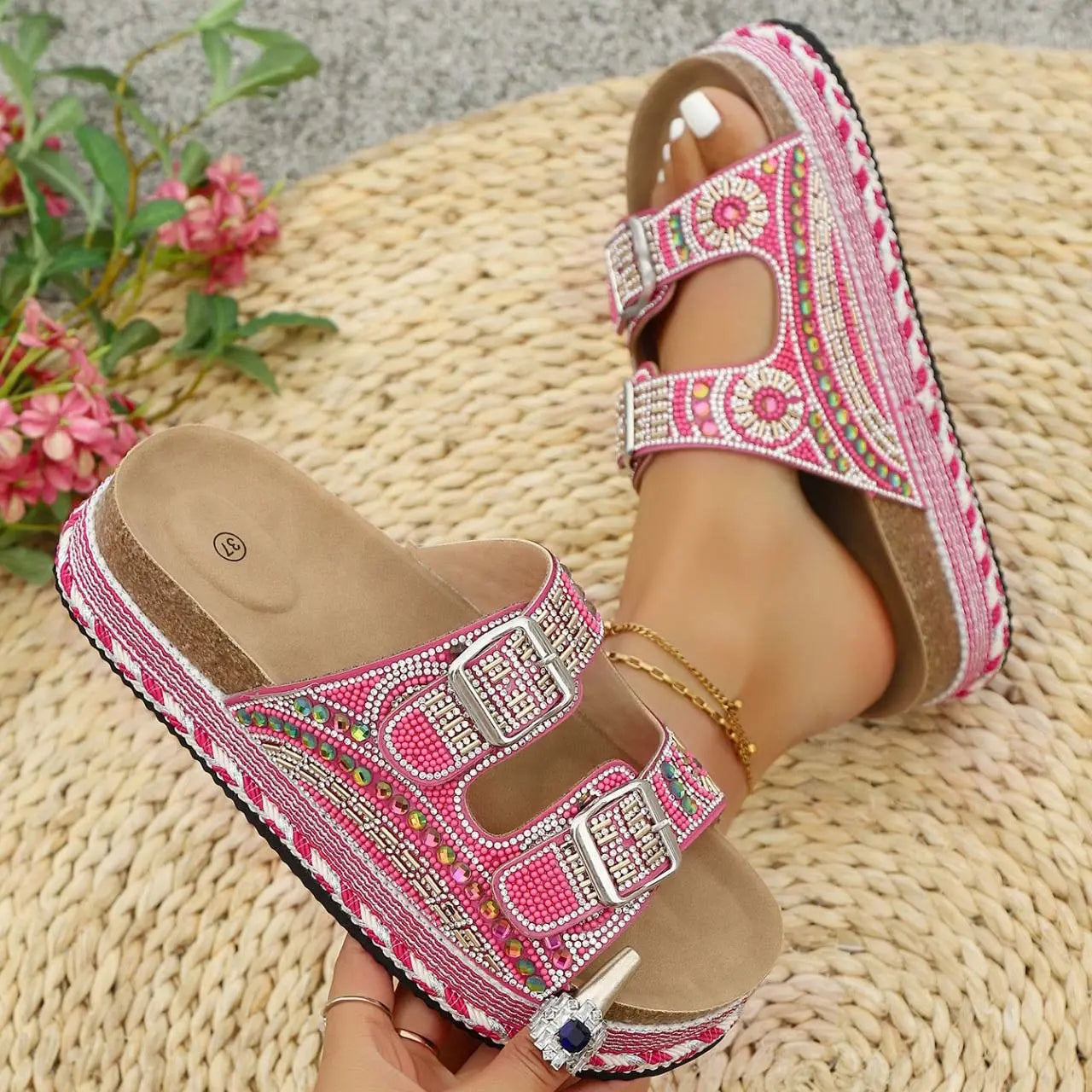 💕💕 Now On Sale 🔥 Casual Cork Slides for Women