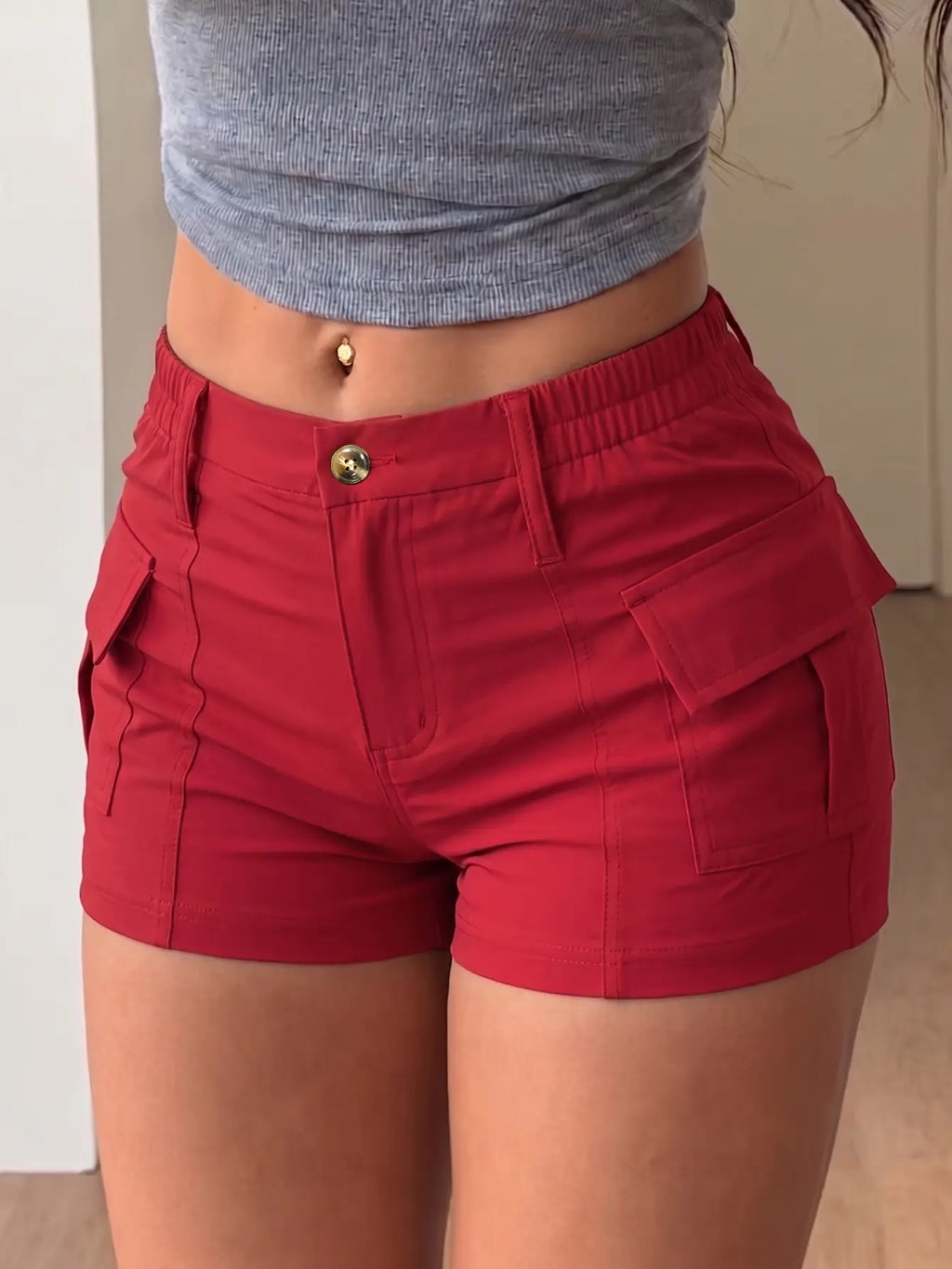 Final Day! 49% OFF ⏰🔥 Retro Slim Low-Rise Cargo Shorts Women 🩳