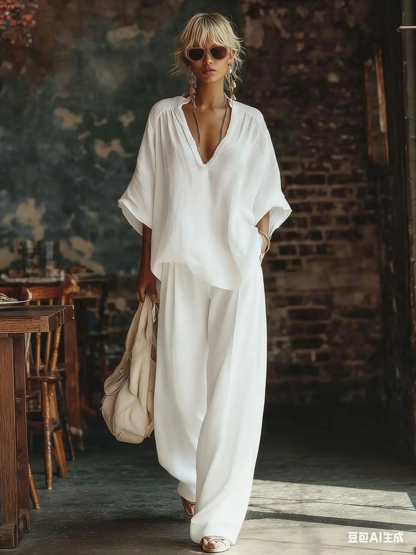 🌷Danae Relaxed Wide Leg Pant Set