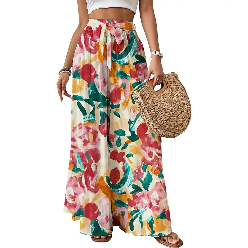 💕💕🌸 SALE Bsubseach Women's Floral Wide Leg Pants 🌸
