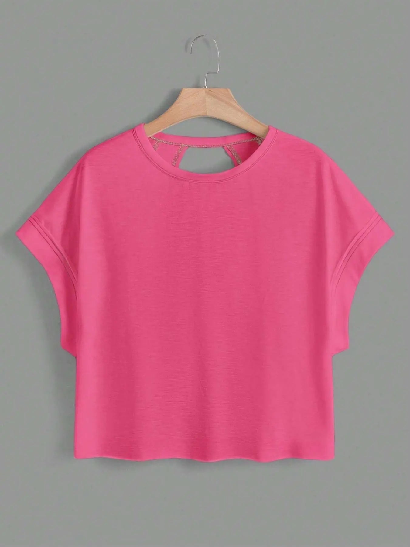 Last Day Save 49% ⏰🎉Women's Cut Out Batwing Sleeve Tee - Asymmetrical Hem