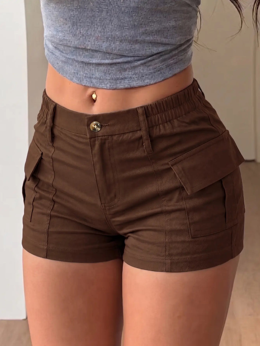 Final Day! 49% OFF ⏰🔥 Retro Slim Low-Rise Cargo Shorts Women 🩳