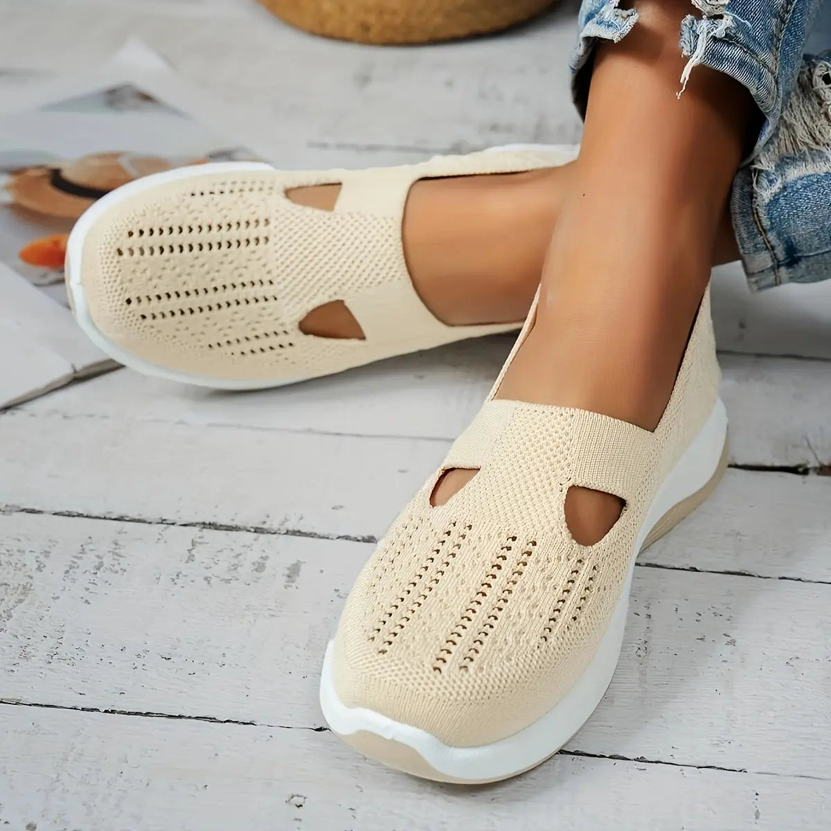 💕💕Rain Core Plus Size Women's Slip-Ons - Airy Mesh Sneakers