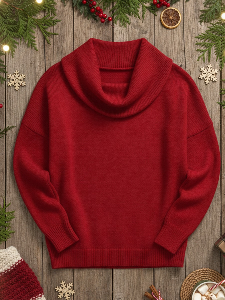 CLEARANCE SALE🔥 Women's Soft and Elegant Solid Color Ruffled Collar Sweater Top