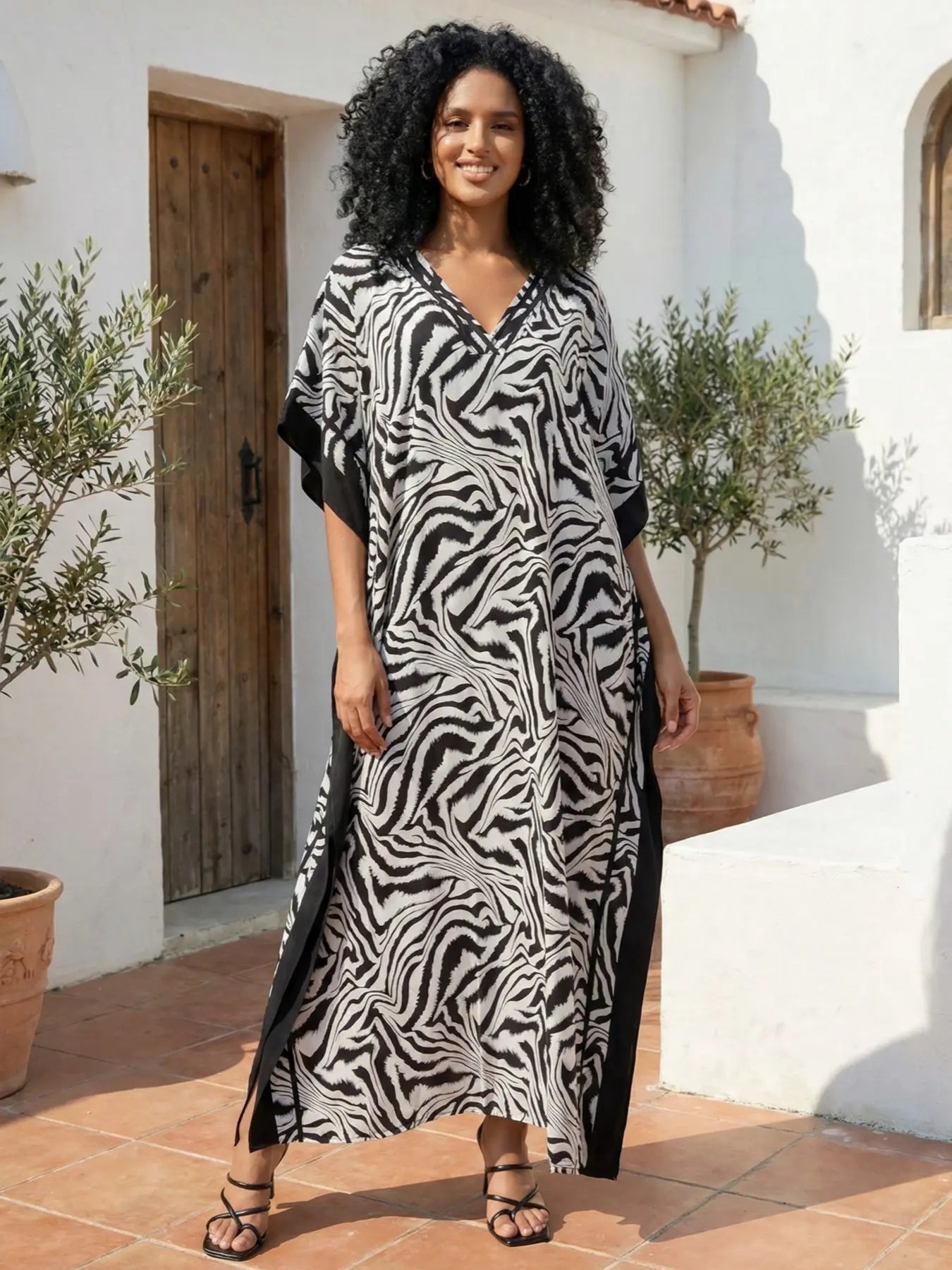 Last Day! Save 49% ⏰🔥 Striped Bohemian Kaftan Dress 🧵