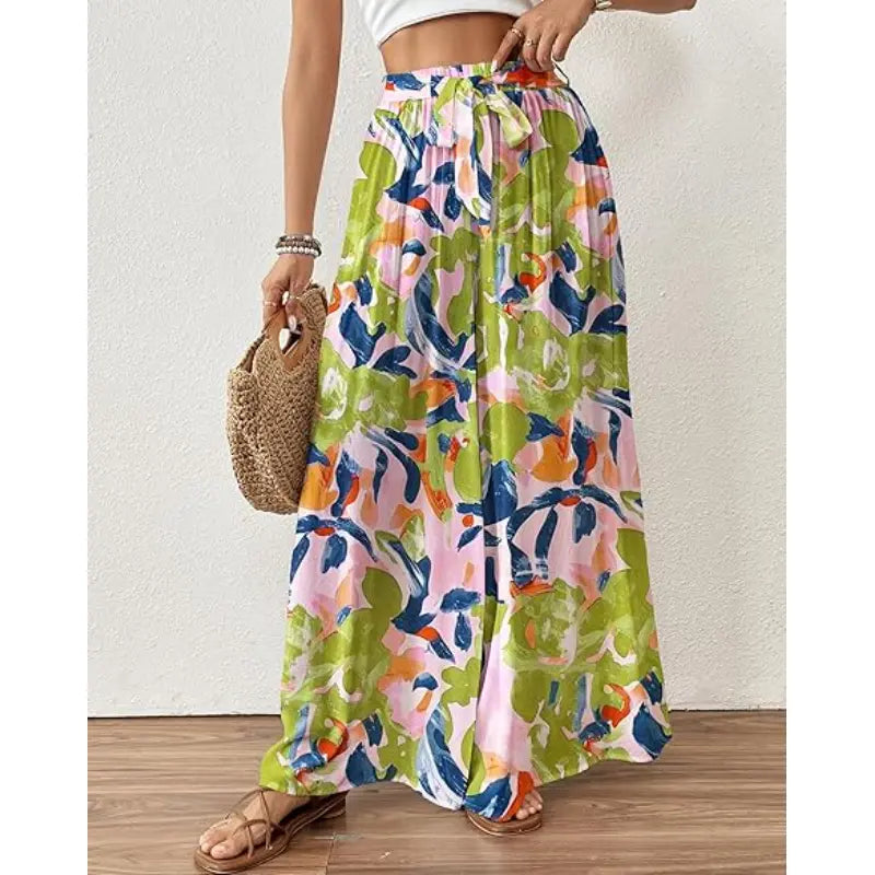 💕💕🌸 SALE Bsubseach Women's Floral Wide Leg Pants 🌸