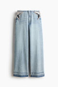 💕💕Rhinestone Cutout Wide Leg Jeans