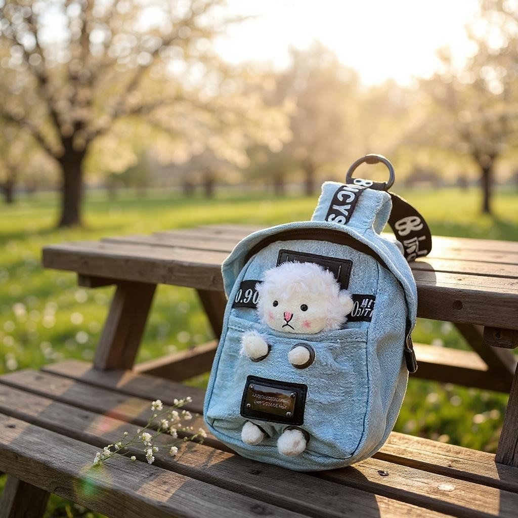 Last Day ⏰ 49% OFF Mini Denim Crossbody Sling Bag with Animal Charm Adjustable Strap