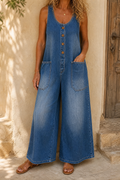 🌷Vintage Washed Cotton Denim Overalls